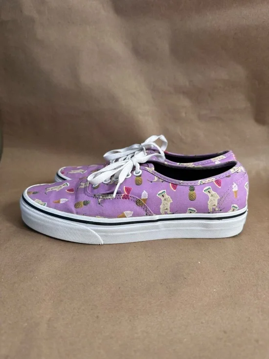 Vans Unisex Purple Pool Vibes Dog on Skateboard Sneakers. US M7/W8.5 - Picture 3 of 8